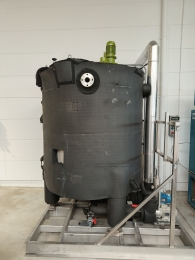 4000 L Stainless steel 316 tank with pumps and mixing arm